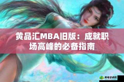 黄品汇 MBA 旧版本 2024 经典再现与深度解析